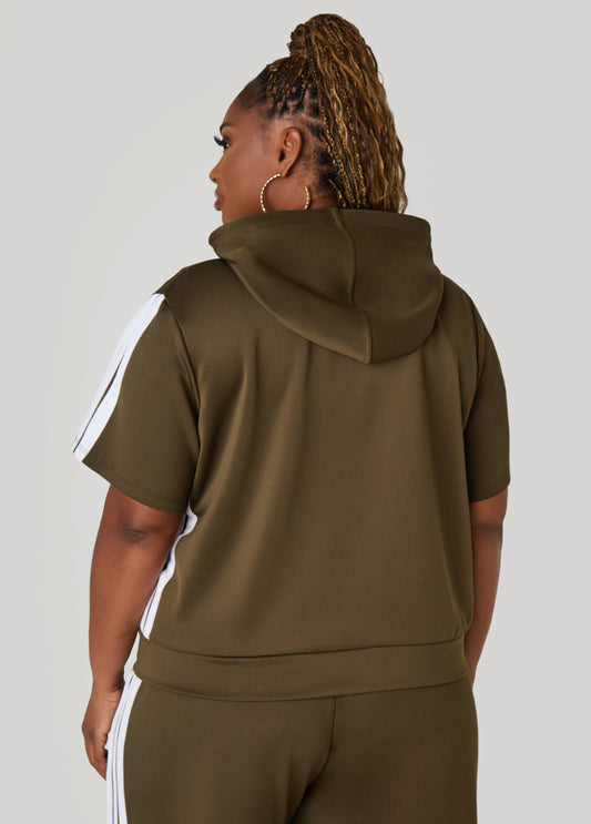 Hooded Striped Pullover