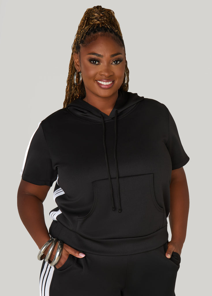 SALSATION★サルセーション Hooded Sweater AG Sサイズ Striped Hooded Pullover – Ashley Stewart