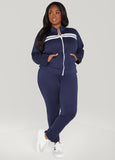 Striped Zip Front Track Jacket