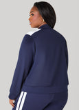 Striped Zip Front Track Jacket