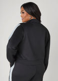 Metallic Paneled Track Jacket