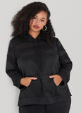 Plus Size Mesh Paneled Hoodie