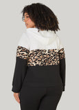 Colorblock Animal Print Hoodie