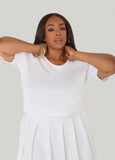 Cropped Athletic Knit Tee
