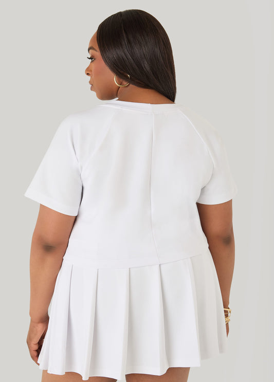 Cropped Athletic Knit Tee