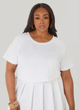 Cropped Athletic Knit Tee