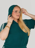 Textured Striped Hoodie