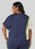 Two Tone Athletic Knit Top