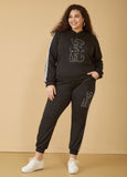 Plus Size Blessed Joggers Set 80s 2000 fashion Y2K Streetwear Set