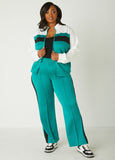 Seamed Striped Track Pants