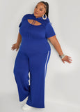 Striped Wide Leg Track Pants