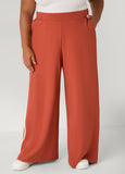 Textured Striped Wide Leg Pants