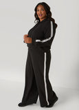 Striped Textured Wide Leg Pants