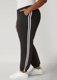 Pintucked Striped Joggers