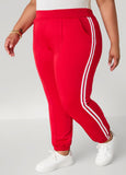 Pintucked Striped Joggers