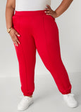 Pintucked Striped Joggers