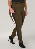 Pintucked Striped Leggings