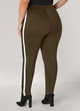 Pintucked Striped Leggings