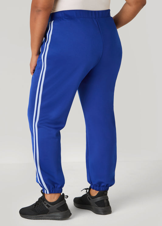 Striped Pintucked Joggers