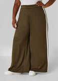 Wide Leg Striped Track Pants