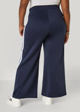 Wide Leg Striped Track Pants