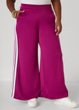 Wide Leg Striped Track Pants