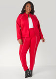 Piped Trimmed Tapered Track Pants