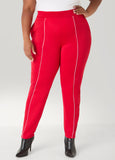 Piped Trimmed Tapered Track Pants