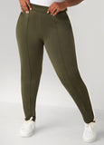 Pintucked Two Tone Leggings