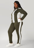 Pintucked Two Tone Leggings