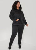 Plus Size Mesh Paneled Track Pants