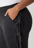 Studded Fringe Track Pants
