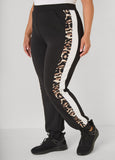 Colorblock Animal Print Joggers