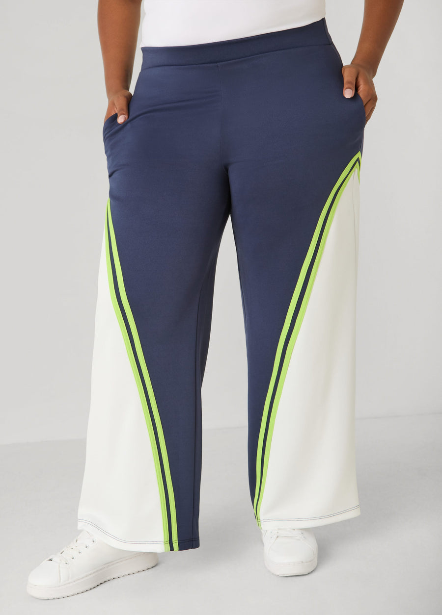 Two Tone Athletic Knit Pants