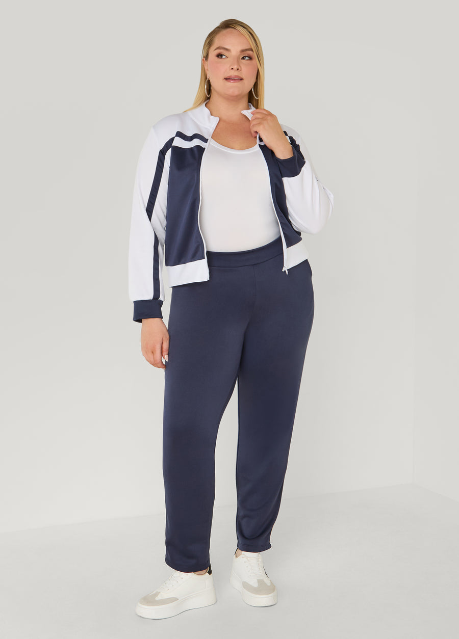 Two Tone Slim Leg Track Pants