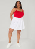 Pleated Athletic Knit Tennis Skirt