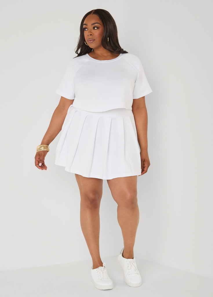Pleated Athletic Knit Tennis Skirt – Ashley Stewart