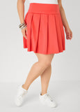 Pleated Athletic Knit Tennis Skirt