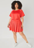 Pleated Scuba Tennis Skirt