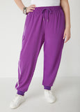 Piped Drawstring Cargo Joggers