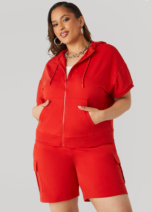 Matching Set Zip Front French Terry Hoodie