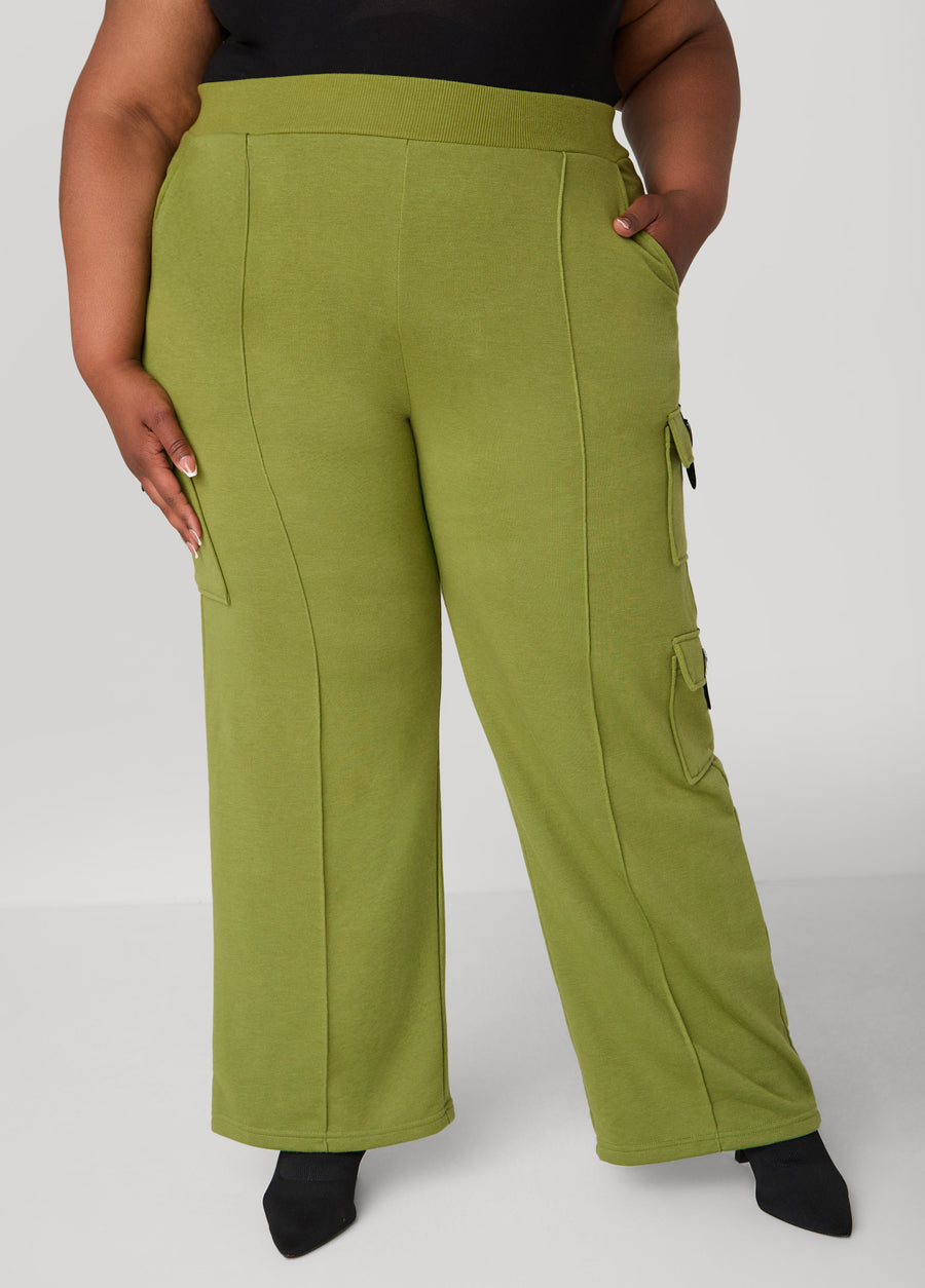 Plus Size Buckle Detailed Track Pants