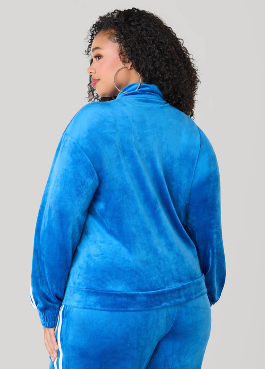 Striped Velour Track Jacket