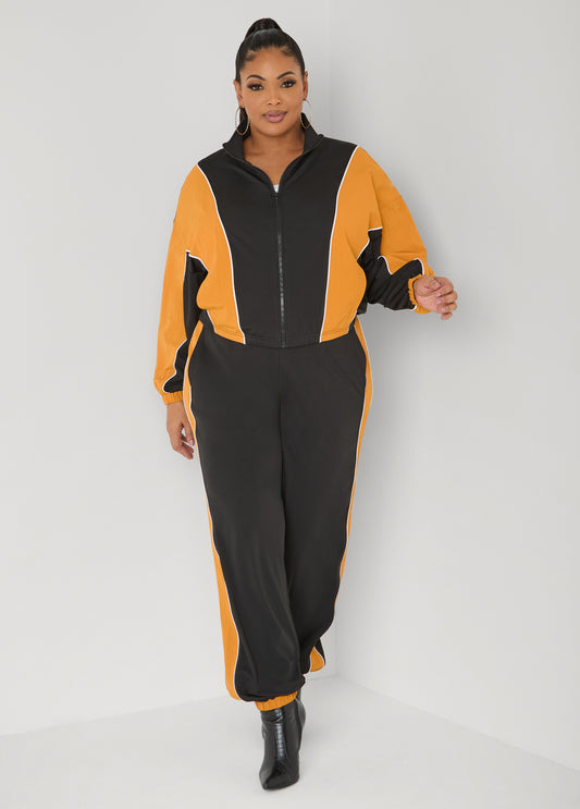 Paneled Two Tone Joggers