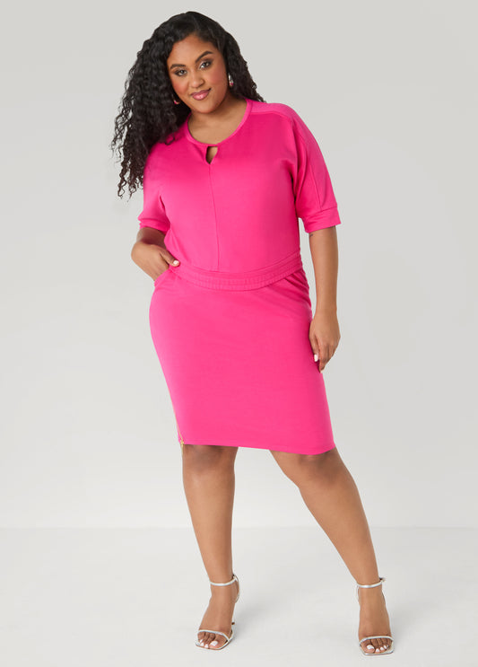 Plus Size Pencil Skirt Plus Size Terry Casual Skirt Matching Set