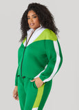 Drawstring Colorblock Track Jacket