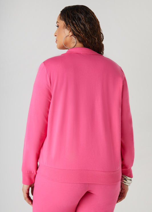 Striped French Terry Track Jacket