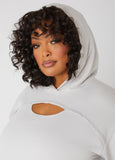 French Terry Cutout Hoodie