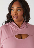 French Terry Cutout Hoodie