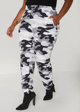 Ruched Camo Print Joggers